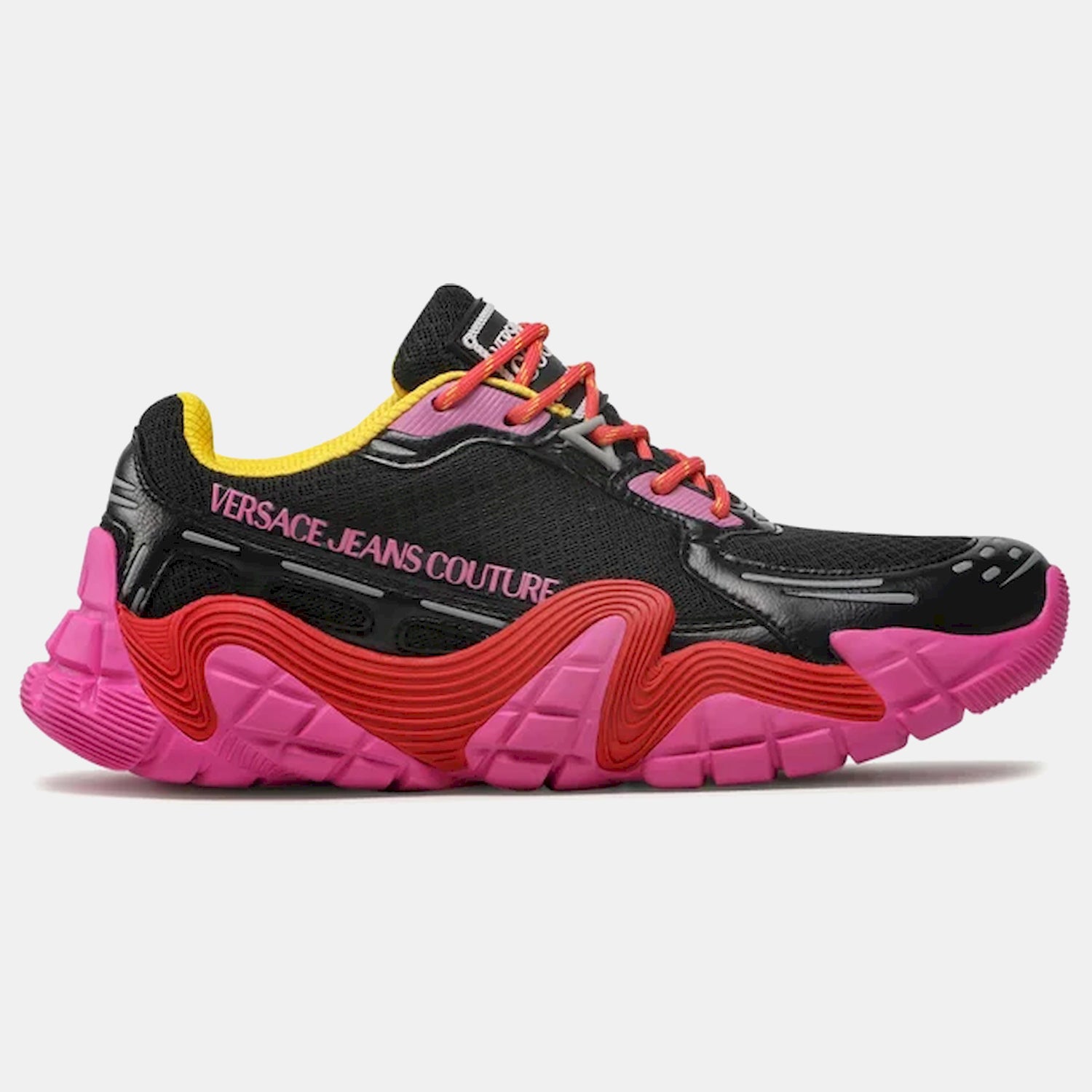Versace Sapatilhas Sneakers Shoes 72ya3sh6 Black Pink Preto Rosa_shot1