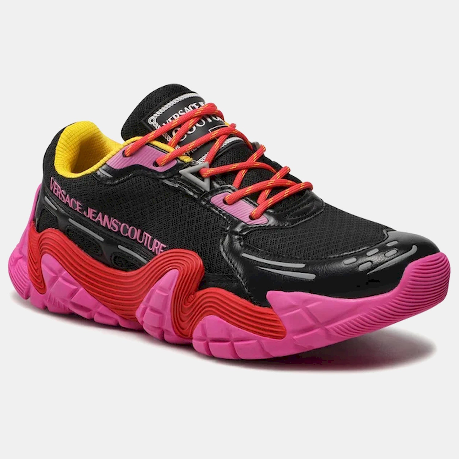 Versace Sapatilhas Sneakers Shoes 72ya3sh6 Black Pink Preto Rosa_shot5