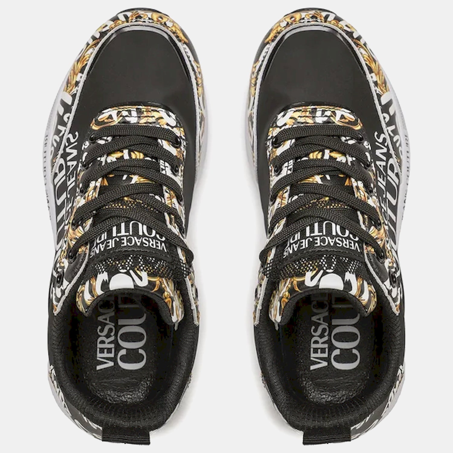 Versace Sapatilhas Sneakers Shoes 73va3sa3 Blk Gold Preto Ouro_shot3