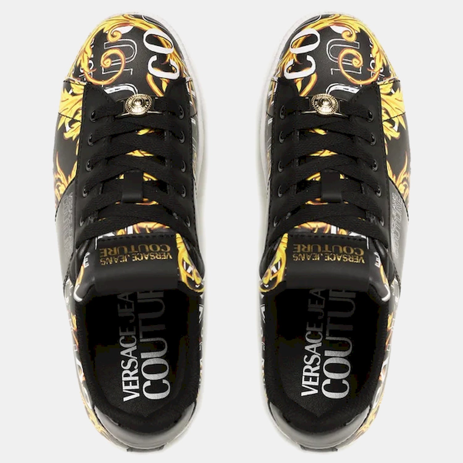 Versace Sapatilhas Sneakers Shoes 74va3ska Blk Gold Preto Ouro_shot3