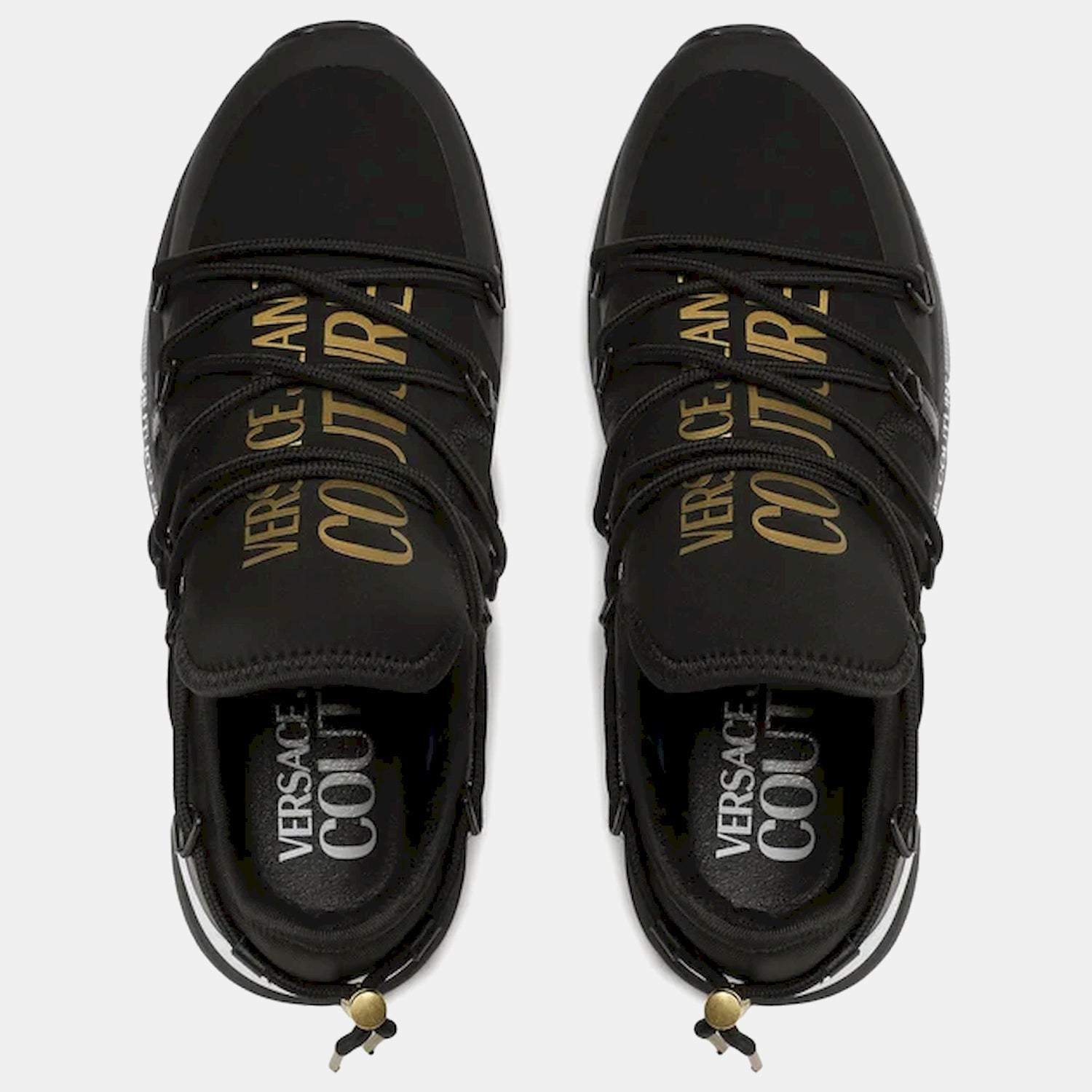 Versace Sapatilhas Sneakers Shoes 74ya3sa6 Blk Gold Preto Ouro_shot4
