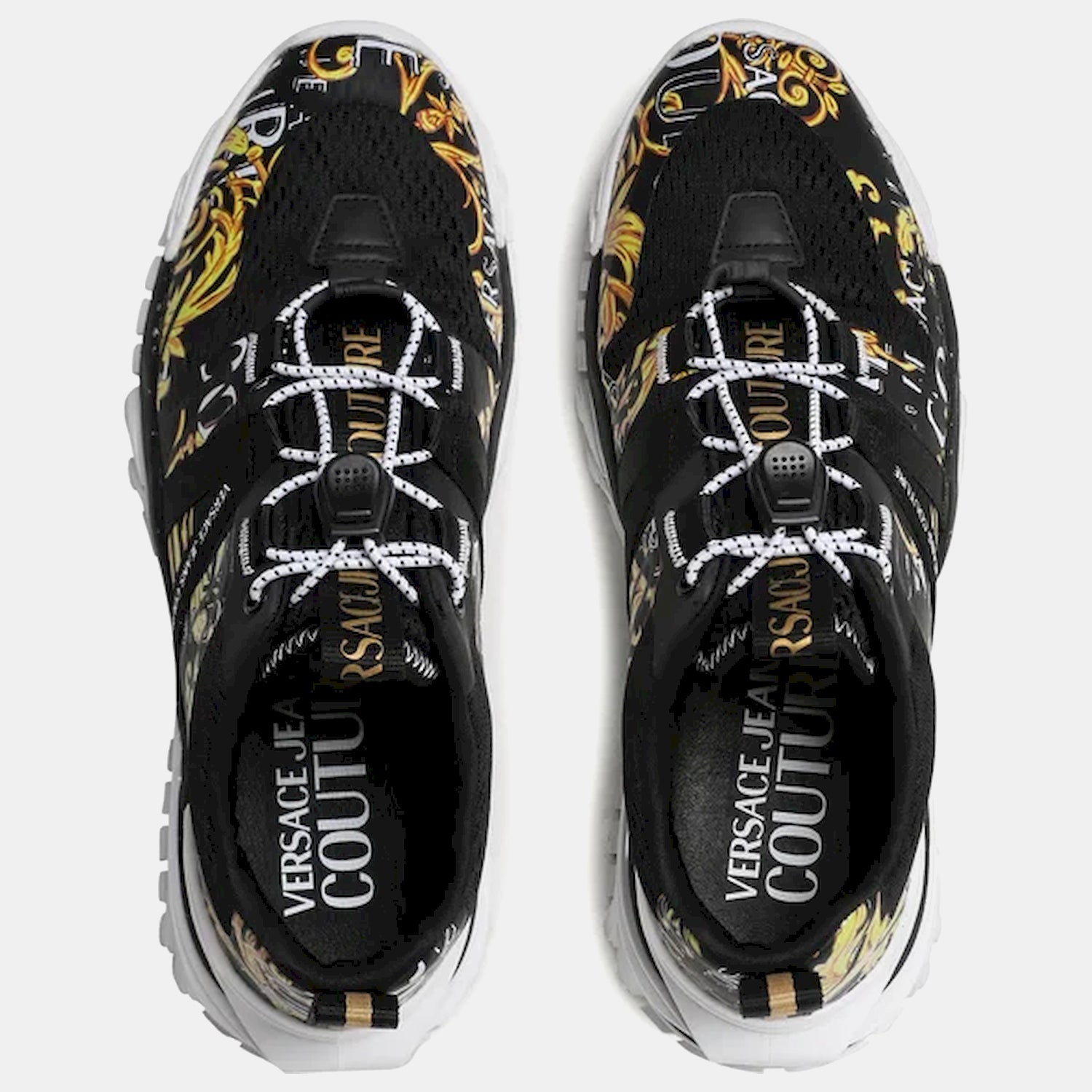 Versace Sapatilhas Sneakers Shoes 74ya3si7 Blk Gold Preto Ouro_shot3