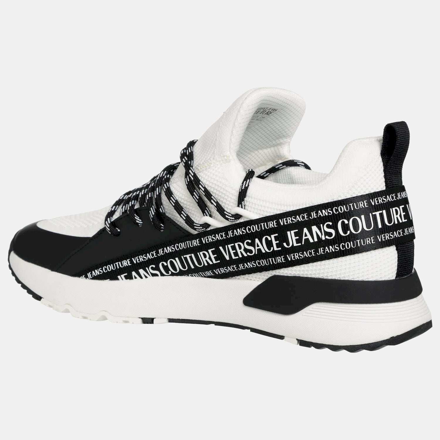 Versace Sapatilhas Sneakers Shoes 75ya3sa3 White Blk Branco Preto_shot1