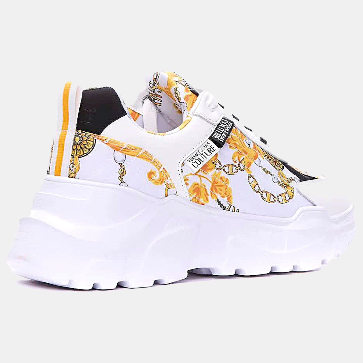 Versace Sapatilhas Sneakers Shoes 75ya3sc7 Whi Gold Branco Dourado_shot4