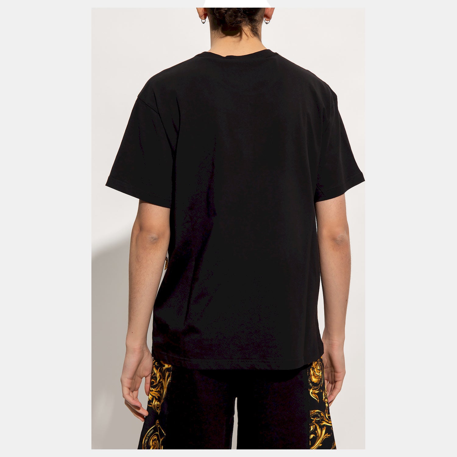 Versace T Shirt 72gah6rc Blk White Preto Branco_shot4