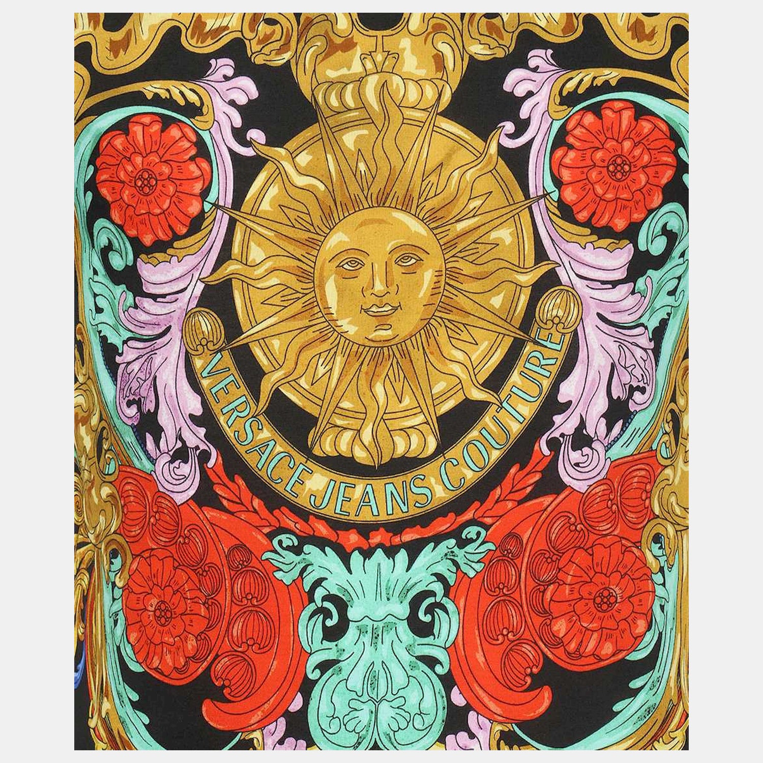 Versace T Shirt 72gah6ss Blk Multi Preto Multicolor_shot2