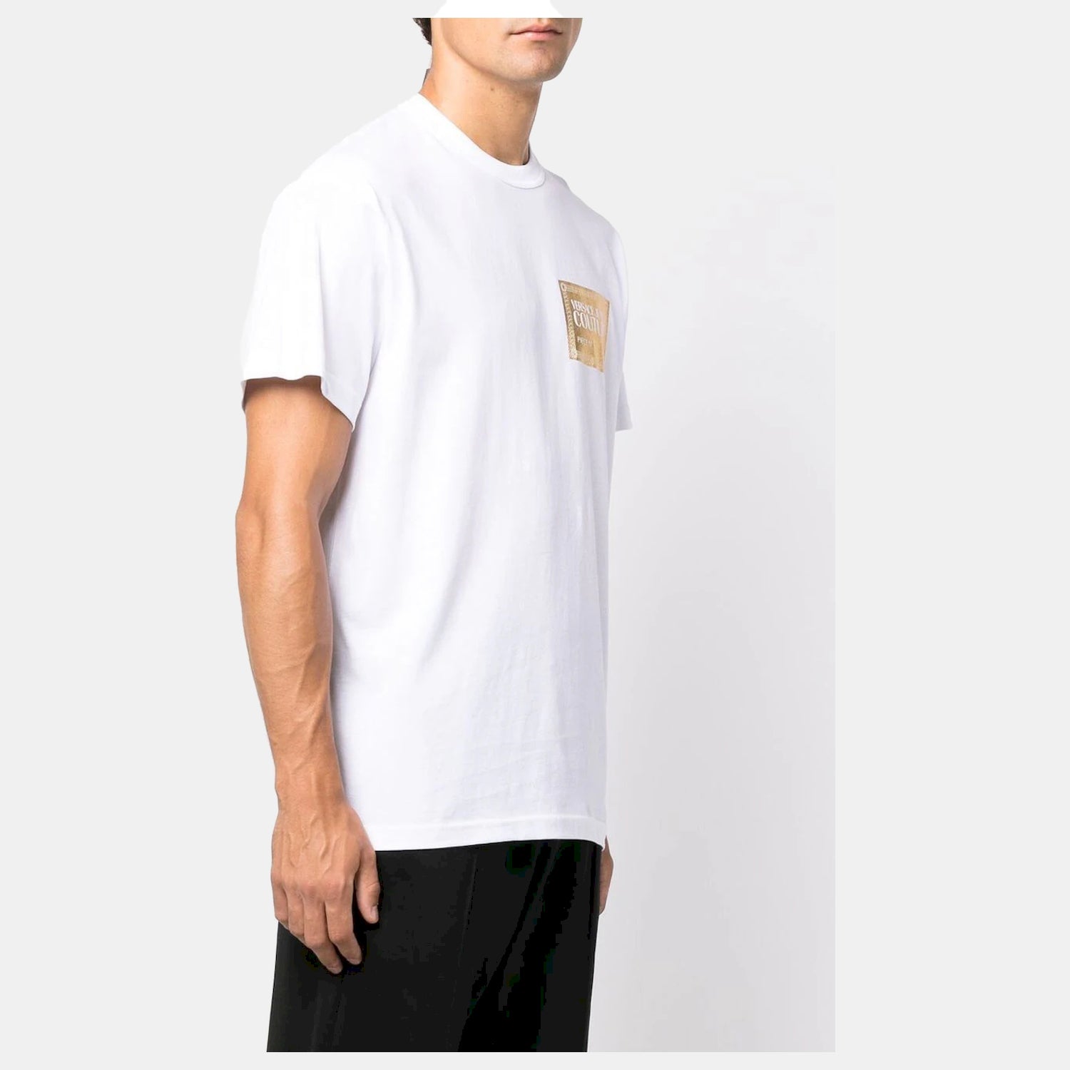 Versace T Shirt 73gahg06 Whi Gold Branco Dourado_shot2
