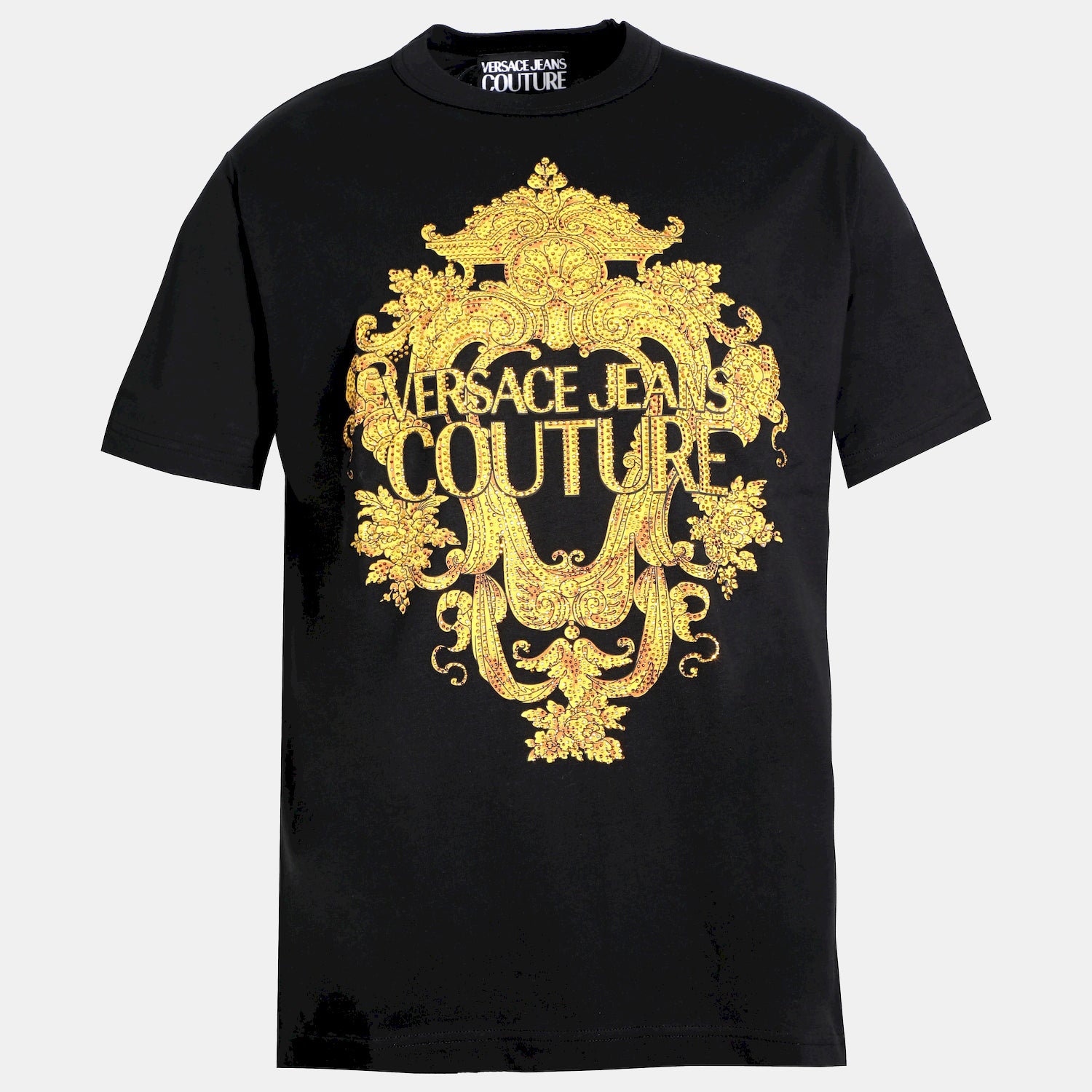 Versace T Shirt 73gahp02 Blk Gold Preto Ouro_shot1
