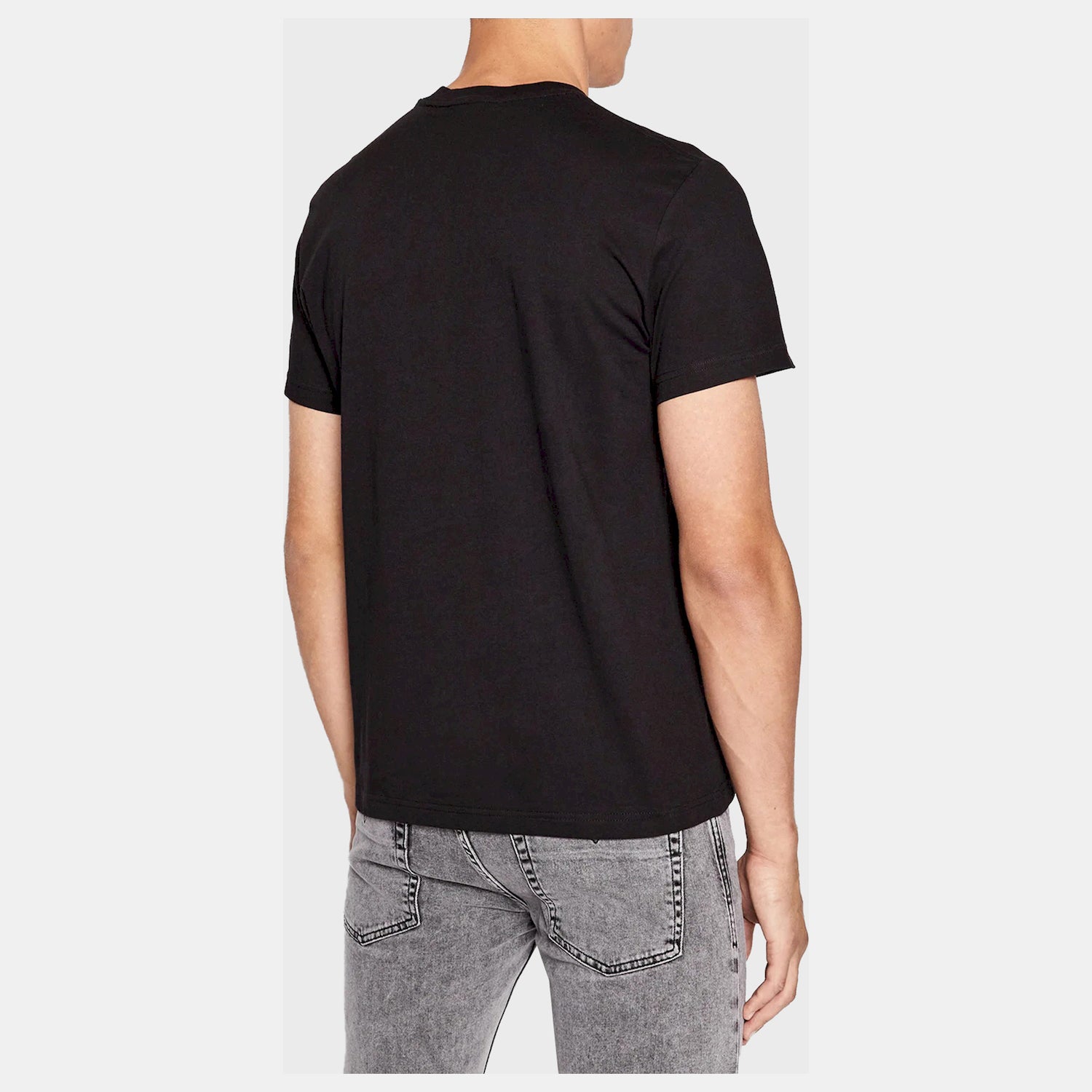 Versace T Shirt 73gaht01 Blk Platin Preto Platin_shot4