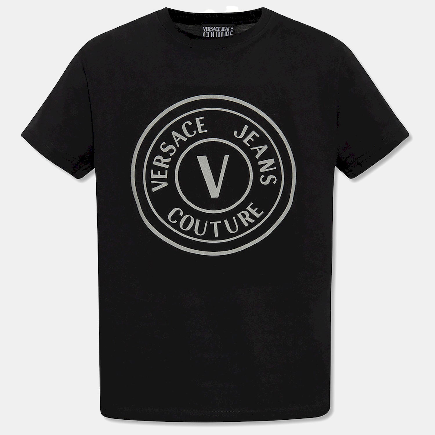 Versace T Shirt 73gaht05 Blk Platin Preto Platin_shot1