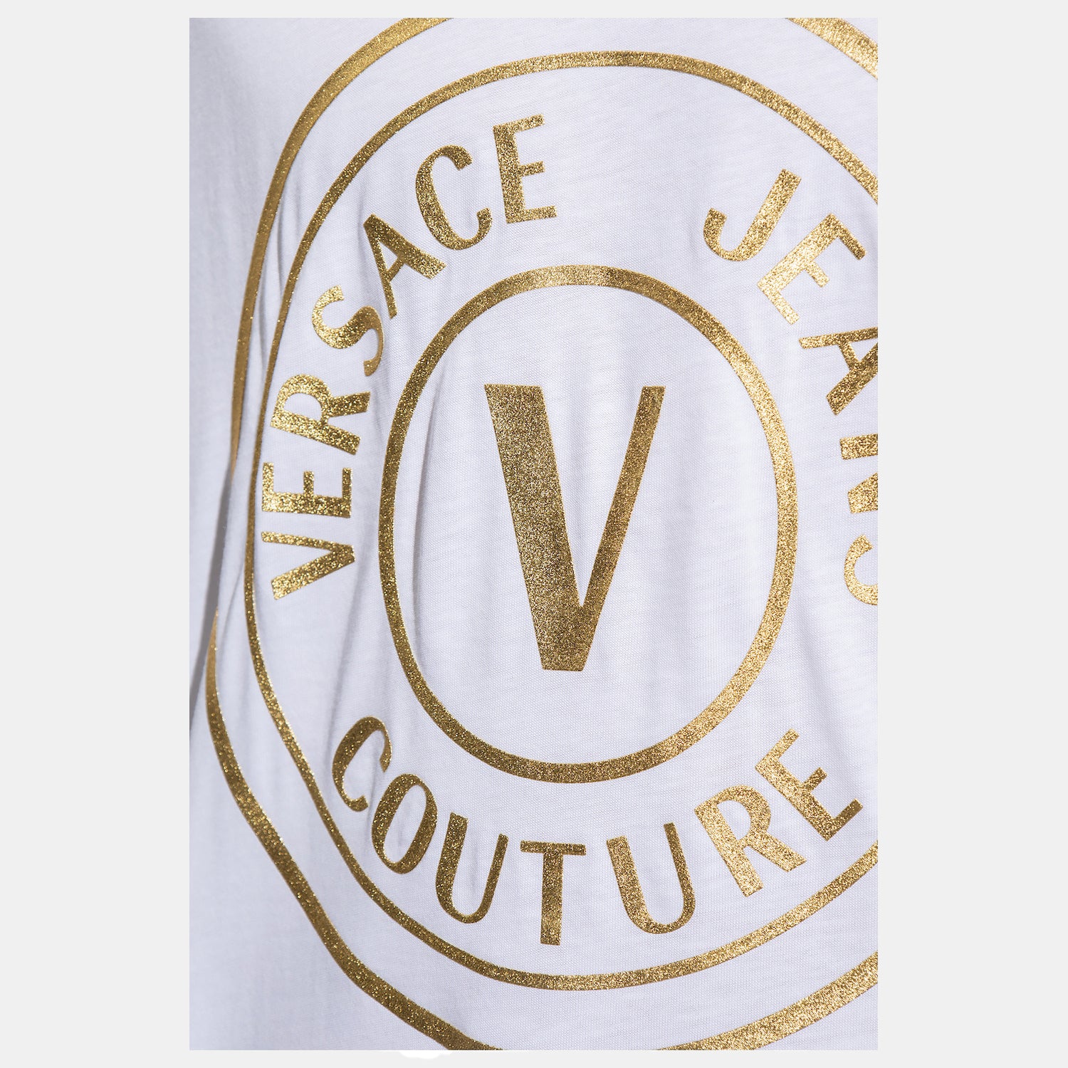 Versace T Shirt 73gaht05 Whi Gold Branco Dourado_shot4
