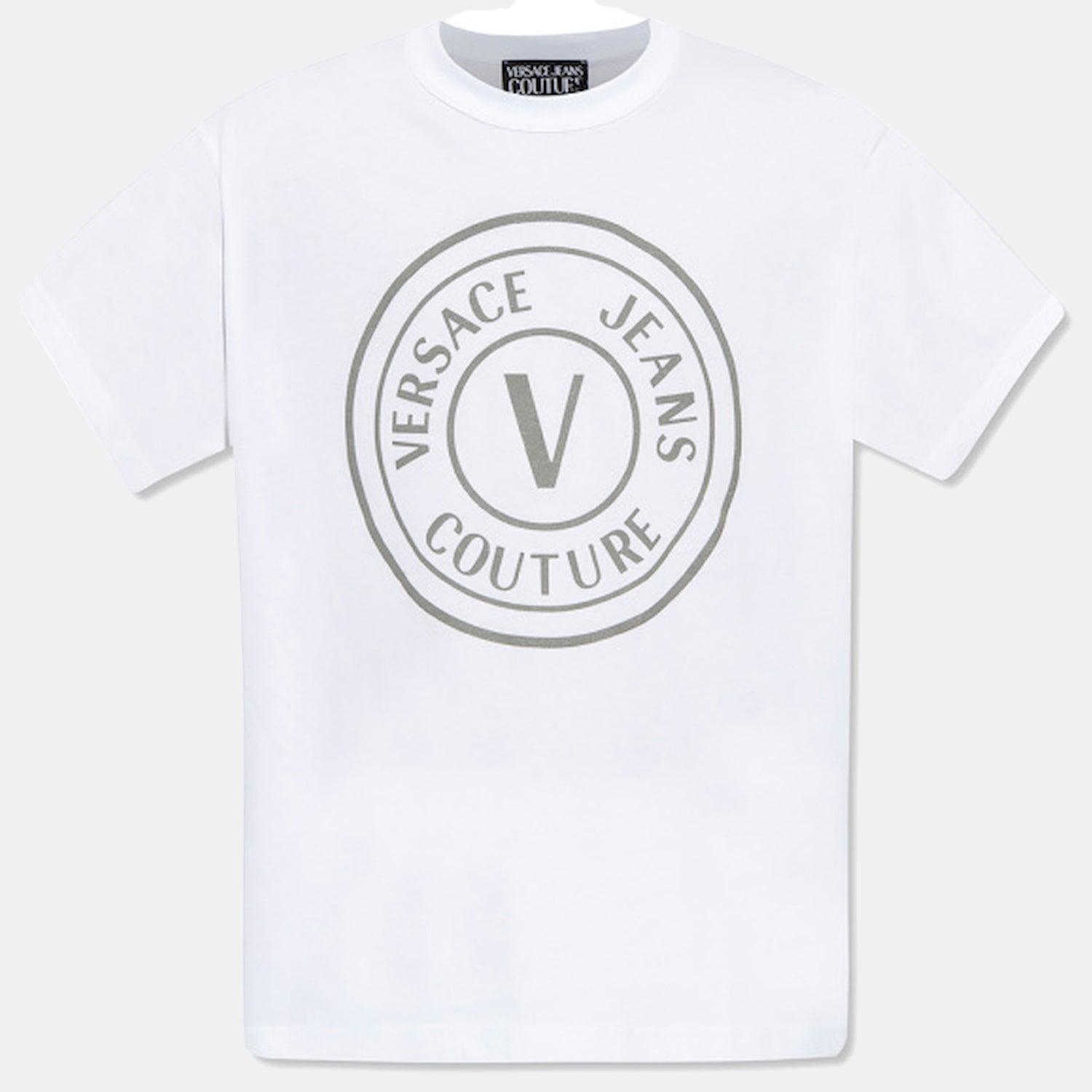 Versace T Shirt 73gaht05 Whi Platin Branco Platin_shot1