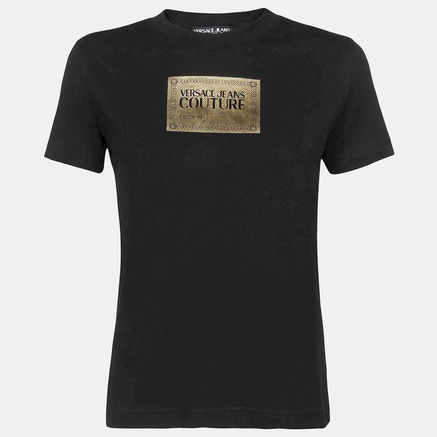 Versace T Shirt 73hahg02 Blk Gold Preto Ouro_shot2