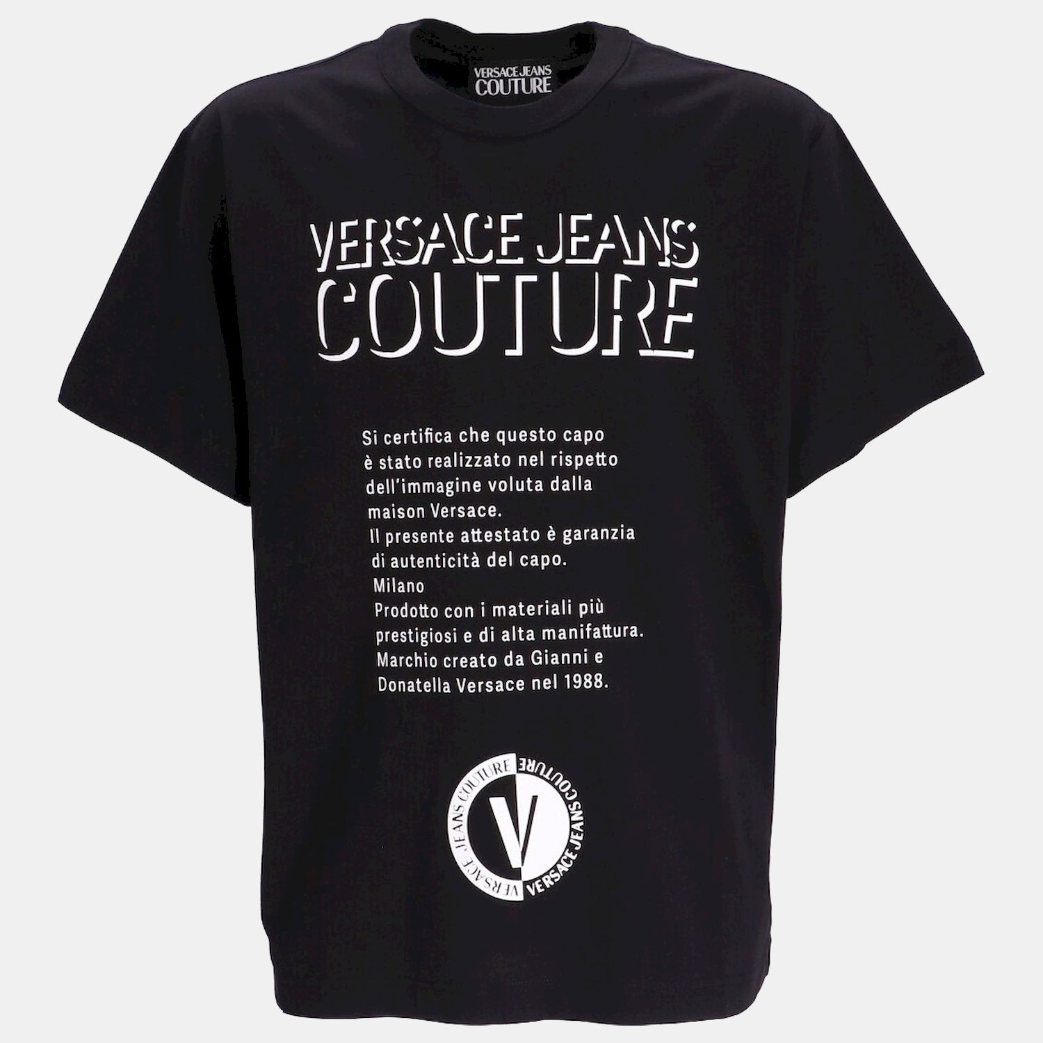 Versace T Shirt 74gahy04 Black Preto_shot3