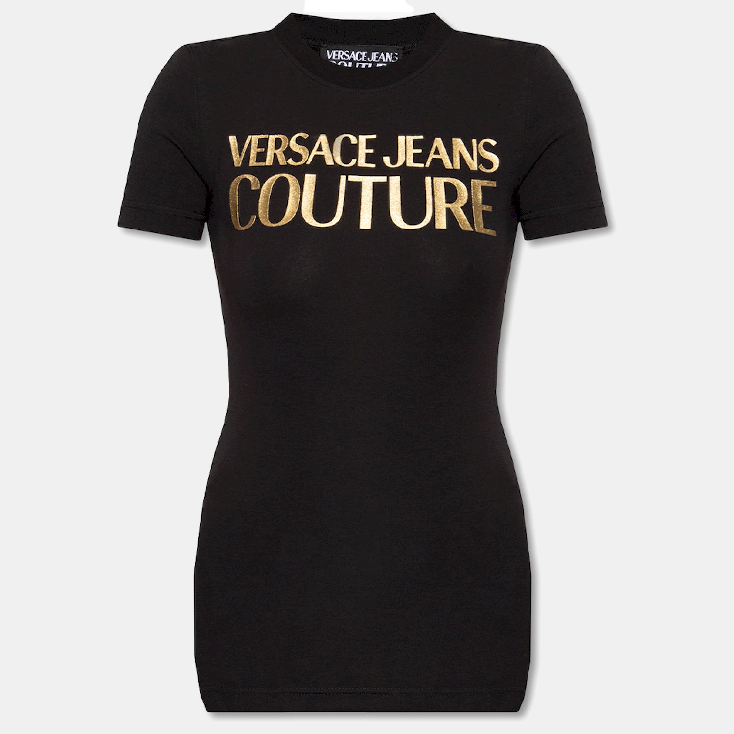 Versace T Shirt 74haht01 Blk Gold Preto Ouro_shot1