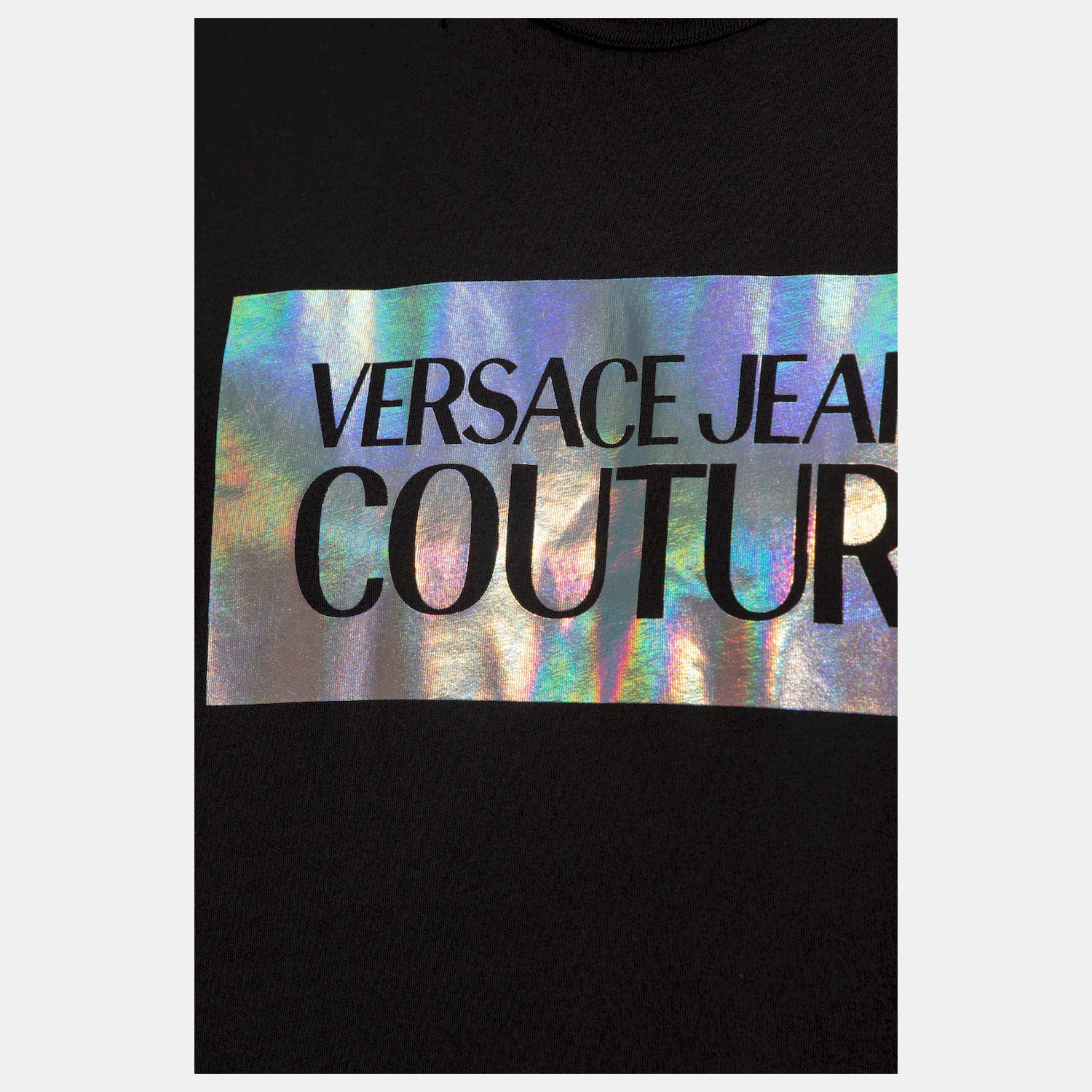 Versace T Shirt 75gahf04 Blk Platin Preto Platin_shot4
