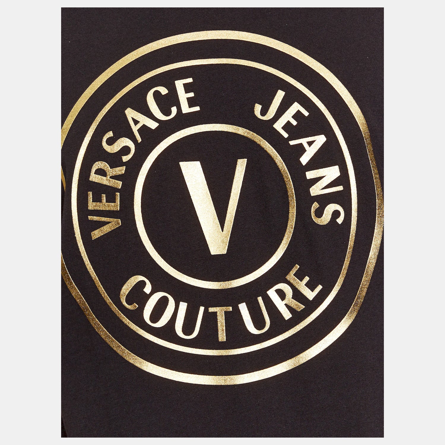 Versace T Shirt 75gaht05 Blk Gold Preto Ouro_shot3
