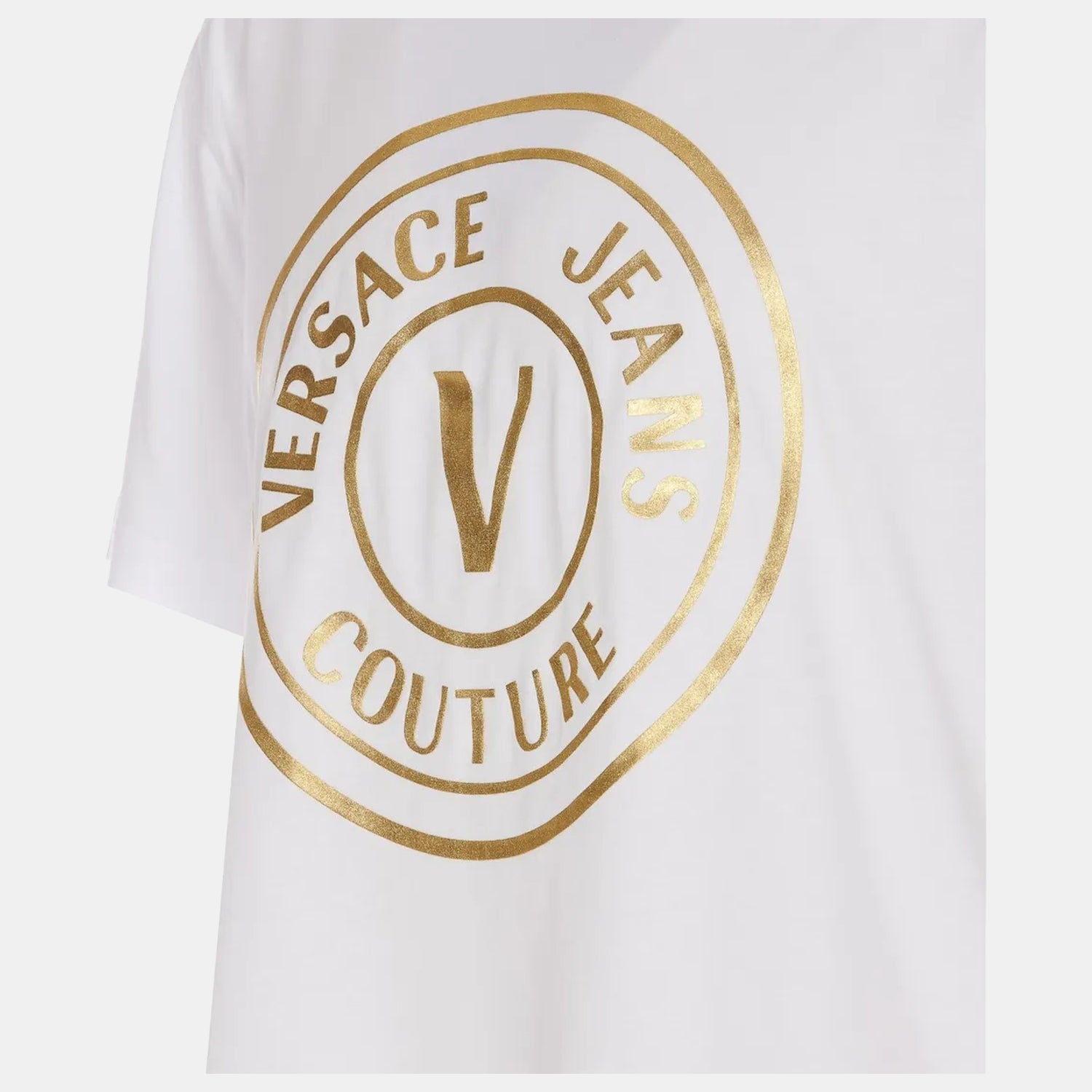 Versace T Shirt 75gaht05 Whi Gold Branco Dourado_shot2