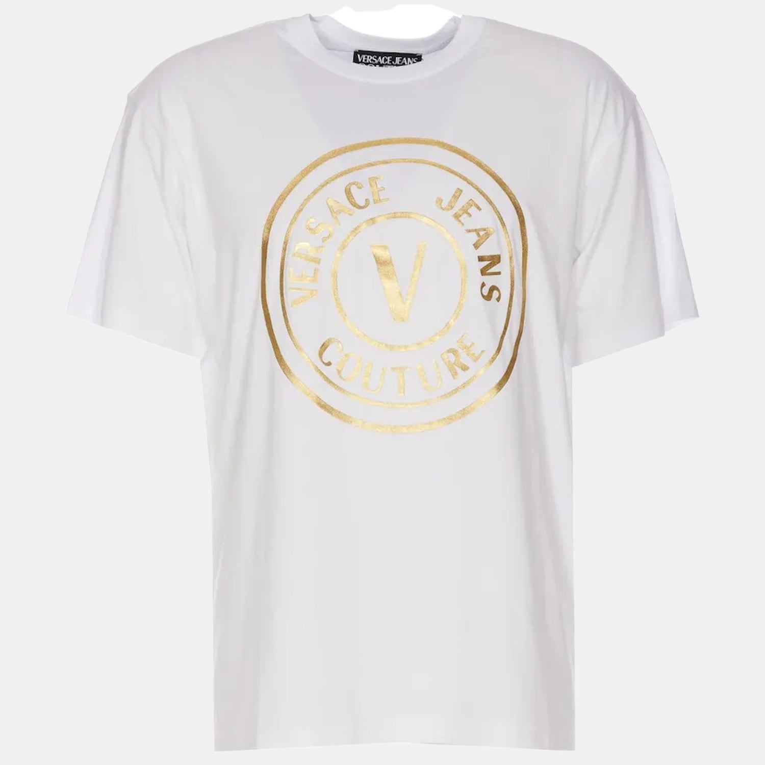 Versace T Shirt 75gaht05 Whi Gold Branco Dourado_shot4